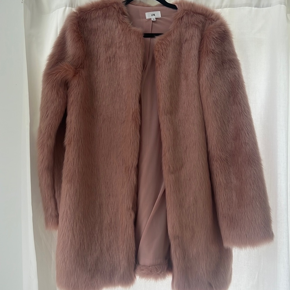 LPA Dusty Rose Fur Coat